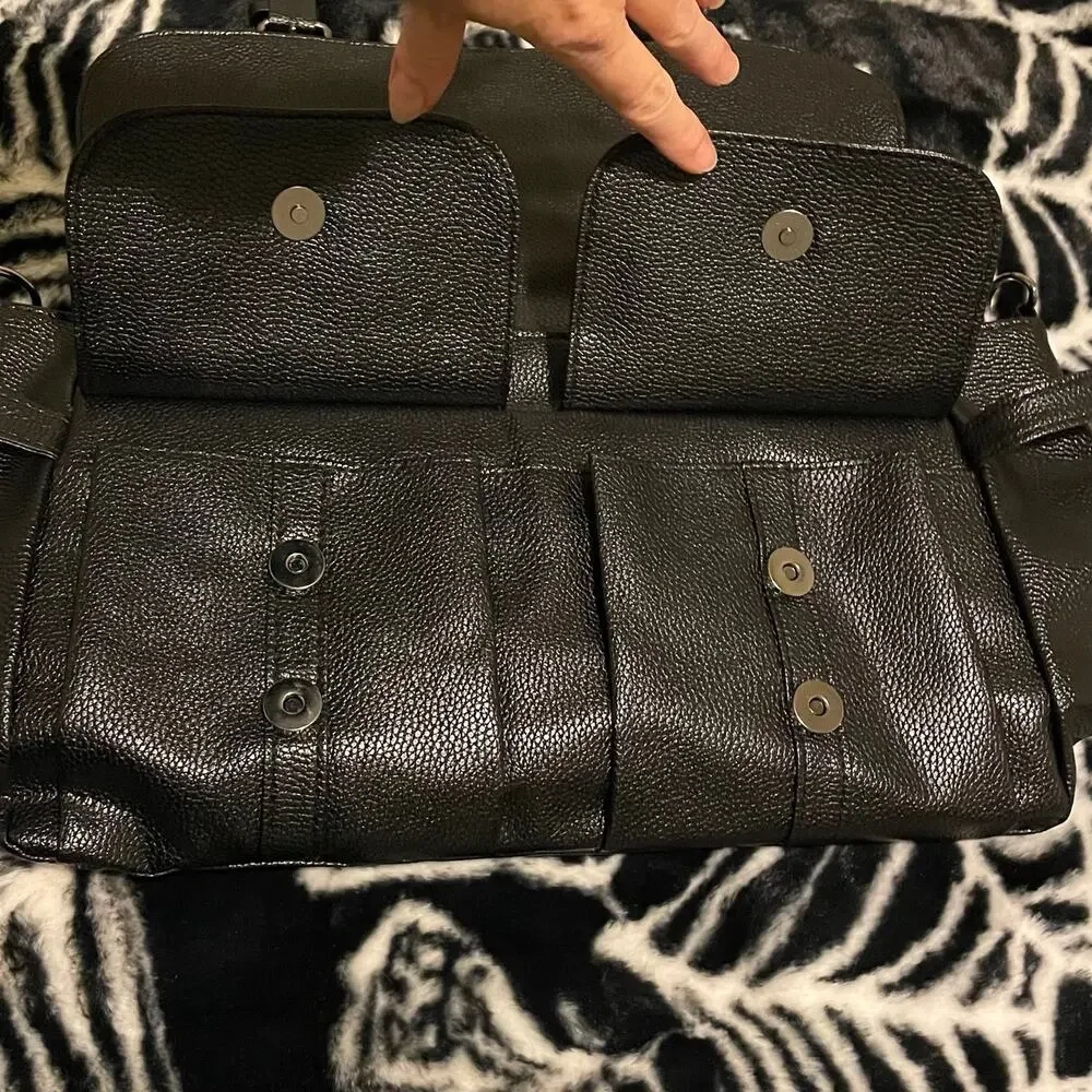 Black Gothic Skull Studded Retro & Edgy Crossbody Hand Shoulder Messenger Bag
